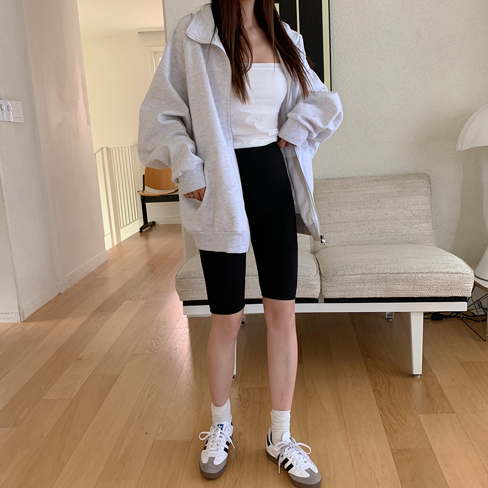 하이웨스트 스판 바이커 쇼츠 밴딩 5부 반바지 레깅스팬츠 상세 이미지 8