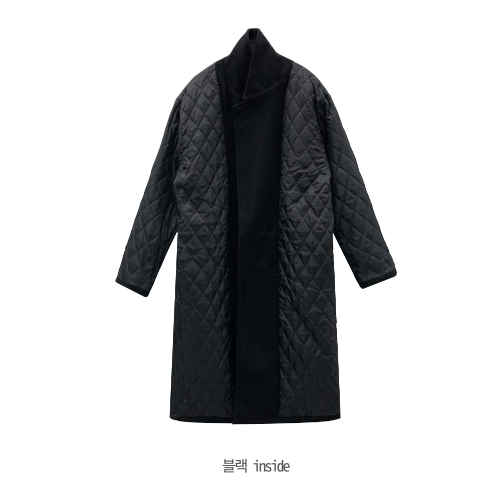 [최저가보장/핏보장] 남자 겨울 오버핏 울 모직 롱 더블 누빔 코트 아우터 상세 이미지 21