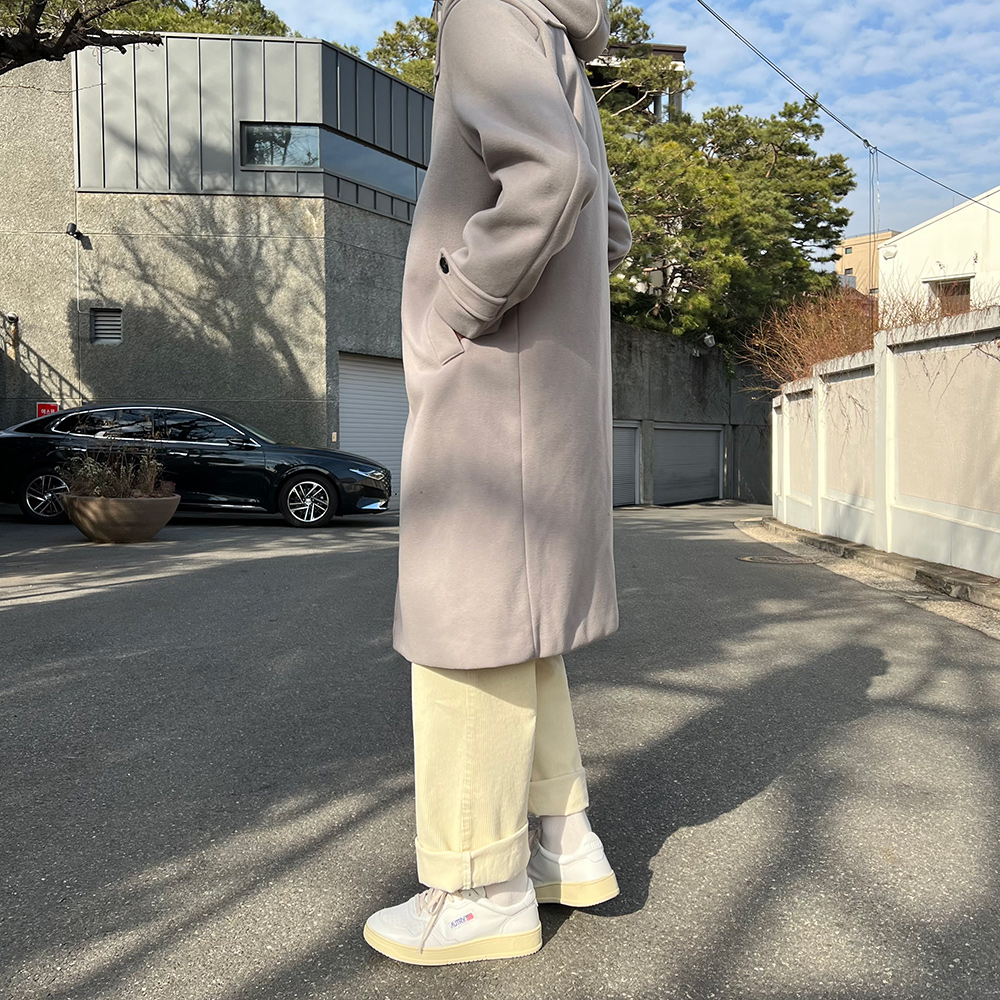 [4910/최저가] 떡볶이 더블 후드 크롭 코트 오버핏 이중지 모직 울 두툼한 숏 자켓 점퍼 겨울 (2Color) 상세 이미지 6
