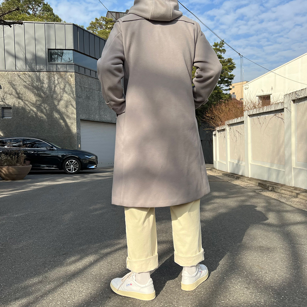 [4910/최저가] 떡볶이 더블 후드 크롭 코트 오버핏 이중지 모직 울 두툼한 숏 자켓 점퍼 겨울 (2Color) 상세 이미지 7