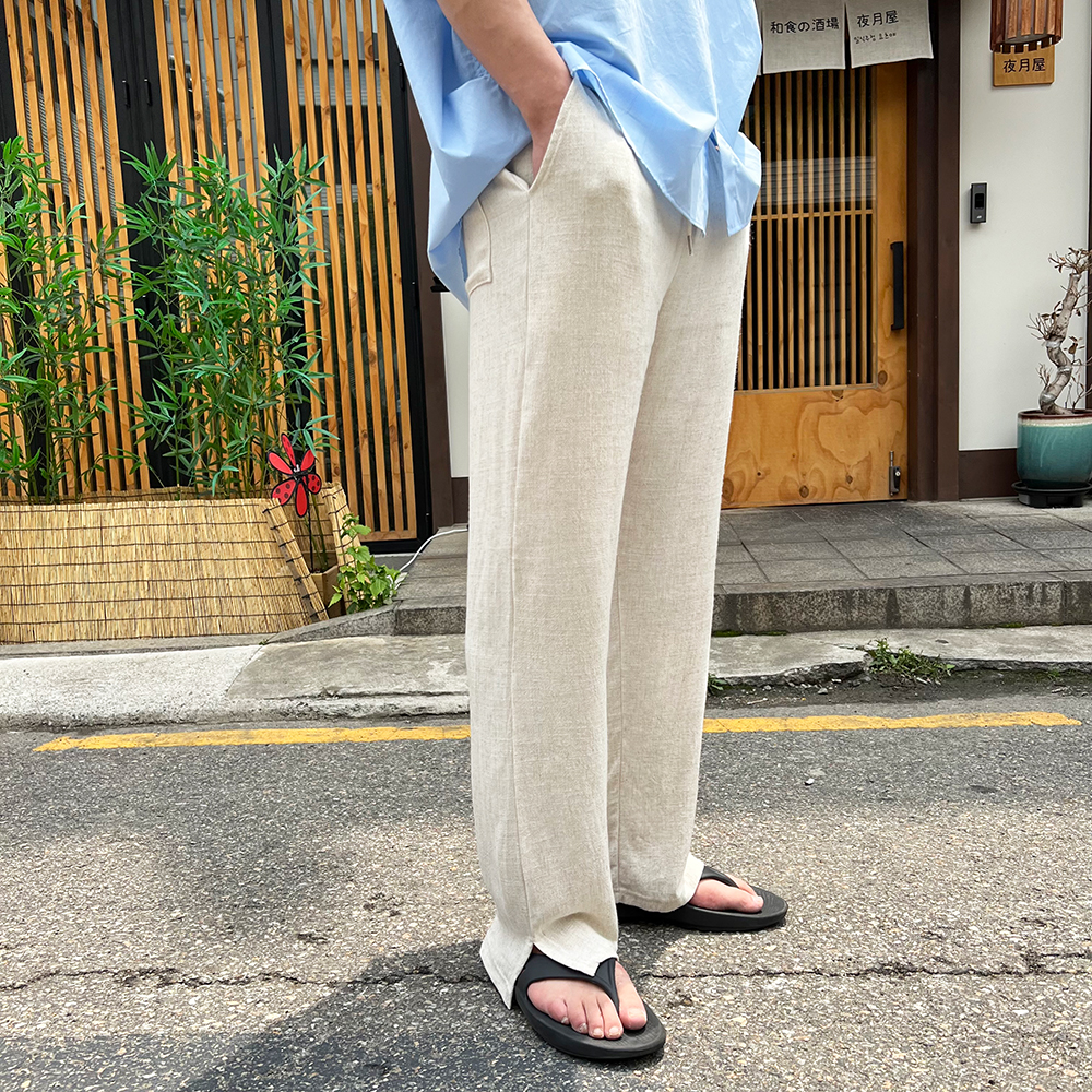 リネンワイドパンツ | ファッション通販サイト NUGU